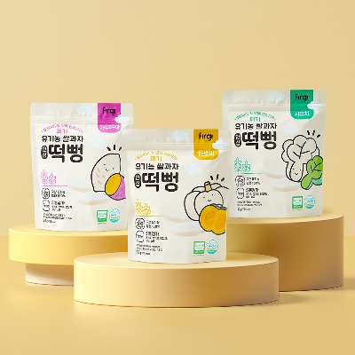 [SET] 퍼기 유기농 쌀과자 안심 떡뻥 3종 세트(자색고구마/시금치/단호박)